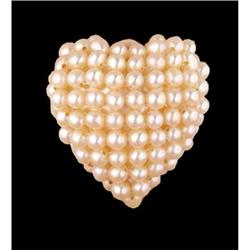 Lustrous Freshwater Pearl Heart Pendant