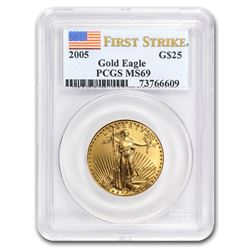 2005 1/2 oz Gold American Eagle MS-69 PCGS (FS)