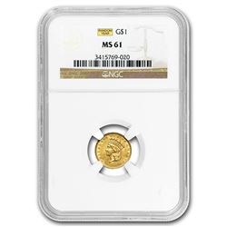 $1 Indian Head Gold Type 3 MS-61 NGC/PCGS