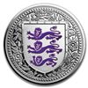 Image 1 : 2018 Gibraltar 1 oz Silver Royal Arms of England Proof (Purple)