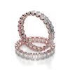 Image 1 : Natural 3.02 CTW U-Setting Emerald Cut Diamond Eternity Ring 18KT Rose Gold