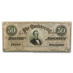 1864 $50 (T-66) Jefferson Davis VF