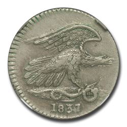 1837 Feuchtwanger One Cent Hard Times Token AU-58 NGC (5H)