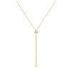 Image 1 : Natural 0.42 CTW Solid Gold and Diamond Adjustable Rodeo Necklace 14KT Yellow Gold