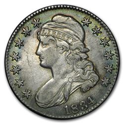 1834 Capped Bust Half Dollar AU