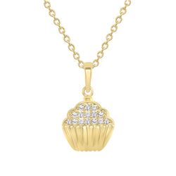 Natural 0.12 CTW Diamond Pendant Necklace in Solid Gold 14KT Yellow Gold