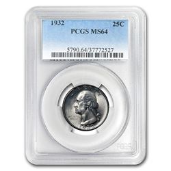 1932 Washington Quarter MS-64 PCGS
