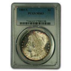 1885-S Morgan Dollar MS-63 PCGS