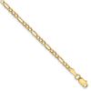Image 1 : 14k Yellow Gold 2.5 mm Semi-Solid Figaro Chain - 9 in.