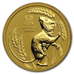 2020 Australia 1/10 oz Gold Lunar Mouse BU (Series 3)