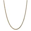 Image 1 : 14k Gold 3.5 mm Diamond-cut Rope with Chain Necklace - 24 in.