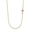 Image 1 : 14k Yellow Gold Small Cross CZ with 2 in ext Necklace - 20 in.