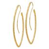 Image 2 : 14k Gold Textured Oval French Wire Earrings