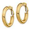 Image 2 : 14k Polished Round Hoop Earrings - 4x15 mm