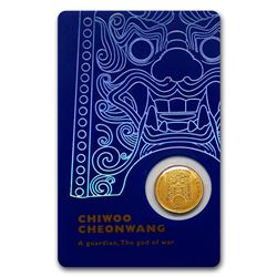 2017 South Korea 1/10 oz Gold 1 Clay Chiwoo Cheonwang BU (Blue)