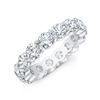 Image 1 : Natural 3.02 CTW Round Cut Diamond Eternity Band 18KT White Gold