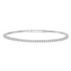Image 3 : Natural 1.02 CTW Stackable Diamond Bangle Bracelet 14KT White Gold