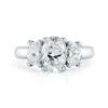 Image 1 : Natural 2.62 CTW 3-Stone Oval Cut Diamond Engagement Ring 14KT Yellow Gold
