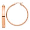 Image 1 : 14k Rose Gold High Polished 5 mm Hoop Earrings - 45 mm