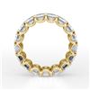 Image 1 : Natural 8.02 CTW Emerald Cut U-Setting Diamond Eternity Ring 18KT Yellow Gold