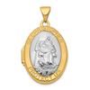 Image 1 : 14k Two-Tone 23 mm Saint Christopher Locket Pendant
