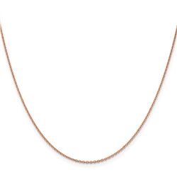14k Rose Gold 1.4 mm Diamond-cut Cable Chain Necklace - 18 in.