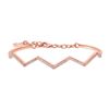 Image 1 : Natural 0.52 CTW Zig Zag Stackable Diamond Cuff Bangle 14KT Rose Gold