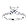 Image 3 : Natural 1.92 CTW Princess Cut Diamond Ring 14KT White Gold