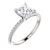 Image 4 : Natural 1.92 CTW Princess Cut Diamond Ring 14KT White Gold