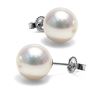 Image 1 : White Elite Collection Pearl Earrings, 9.5-10.0mm
