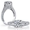 Image 1 : Natural 2.32 CTW Round Cut Split Shank Pave Diamond Ring 18KT White Gold