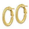 Image 2 : 10k Yellow Gold Twisted Round Omega Back Hoop Earrings - 15 mm