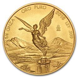 2016 Mexico 1/4 oz Gold Libertad BU