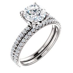 Natural 1.92 CTW Round Cut Hidden Halo Diamond Engagement Ring 18KT White Gold