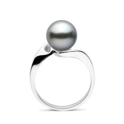 Black Tahitian Pearl Serenity Solitaire Ring