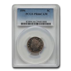 1896 Liberty Head V Nickel PR-66 Cameo PCGS
