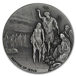 2017 2 oz Silver Coin - Biblical Series (The Baptism of Jesus)