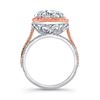 Image 3 : Natural 3.12 CTW Riviera Diamond Engagement Ring 14KT Two Tone