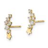 Image 2 : 14k Shooting Star Cubic Zirconia Post Earrings - 46 mm
