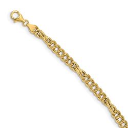 14k Yellow Gold Alternate Infinity Link Bracelet - 7.5 in.
