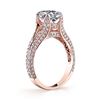 Image 4 : Natural 2.72 CTW Oval Cut Diamond Pave Split Shank Engagement Ring 18KT Rose Gold