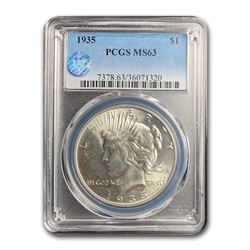1935 Peace Dollar MS-63 PCGS