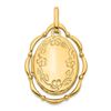 Image 1 : 14k Yellow Gold Dancing 24 mm Oval Locket Pendant