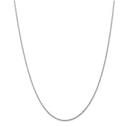 14k WG 1.30 mm Machine-made Rope Chain Necklace - 18 in.
