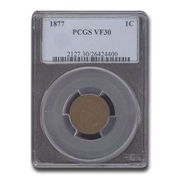 1877 Indian Head Cent VF-30 PCGS
