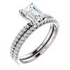 Natural 2.22 CTW Emerald Cut Halo Diamond Ring 18KT White Gold