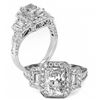 Natural 4.16 CTW Radiant Cut Diamond Engagement Ring 18KT White Gold