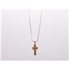 Image 1 : Jewelry: 14K Gold Cross and Chain