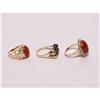 Image 2 : Jewelry: Three Gold and Jadeite Rings