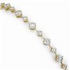 Image 3 : 6.24 ctw Diamond Designer Bracelet 18K Yellow Gold - REF-767G3W